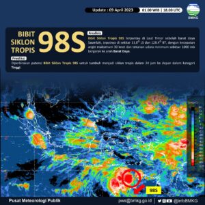 Sumba Barat Daya Salah Satu Daerah dengan Status Siaga Badai Bibit Siklon 98S