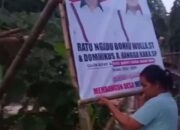 Insiden Copot Baliho Ratu-Angga di Desa Persiapan Deta Ate Berakhir Damai