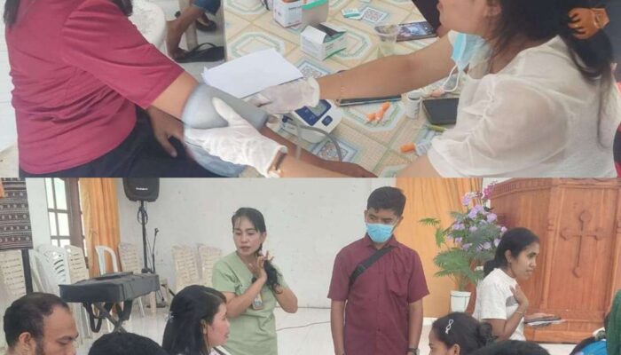 Jemaat Gereja Karmel Ekateta Kupang Dapat Layanan Cek Kesehatan Gratis dari UPTD Puskesmas Camplong