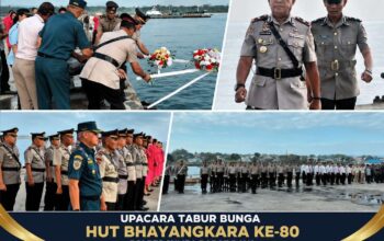 Upacara Tabur Bunga HUT Bhayangkara Ke-80, Polres Sumba Barat Daya Teguhkan Semangat Pengabdian kepada Masyarakat