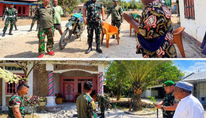 Dandim 1629/SBD Turun Langsung Cek Rumah Warga yang Rusak Diguncang Gempa di Kodi Bangedo