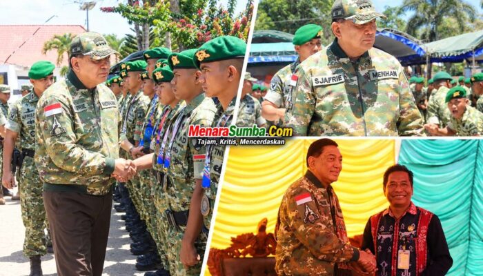 Kunjungi Sumba Tengah, Menhan Sjafrie Sjamsoeddin Disambut TNI dan Pejabat Daerah