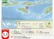Gempa Tektonik M5,3 yang Terjadi Tengah Malam Kagetkan Warga Sumba Timur