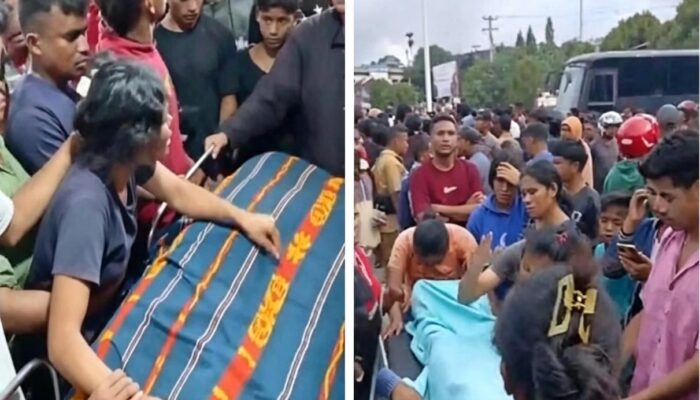 Mencekam! Mapolres Sumba Barat Dilempari Massa, Mobil Patroli Hangus, Kota Waikabubak Gelap Gulita