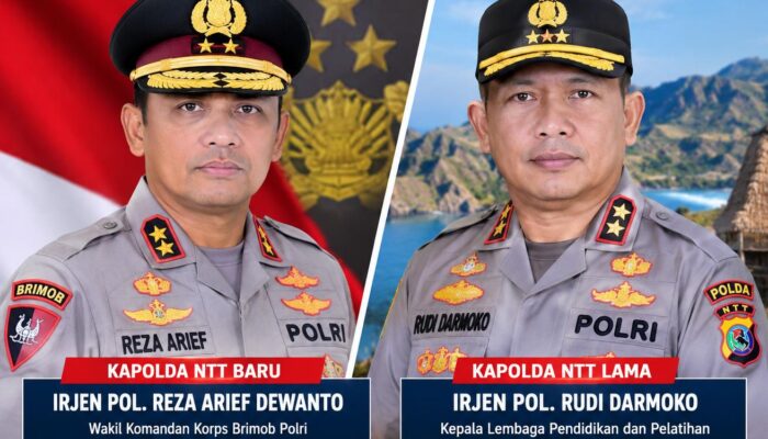 Mutasi Kapolda NTT: Reza Arief Dewanto Gantikan Rudi Darmoko, Dari Brimob ke Bumi Flobamorata