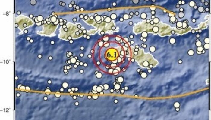 Breaking News: Gempa M6,1 Guncang Wilayah Sumba, Berpusat di Selatan Kodi Sumba Barat Daya